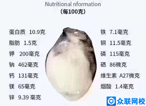 生蚝的营养价值及功效